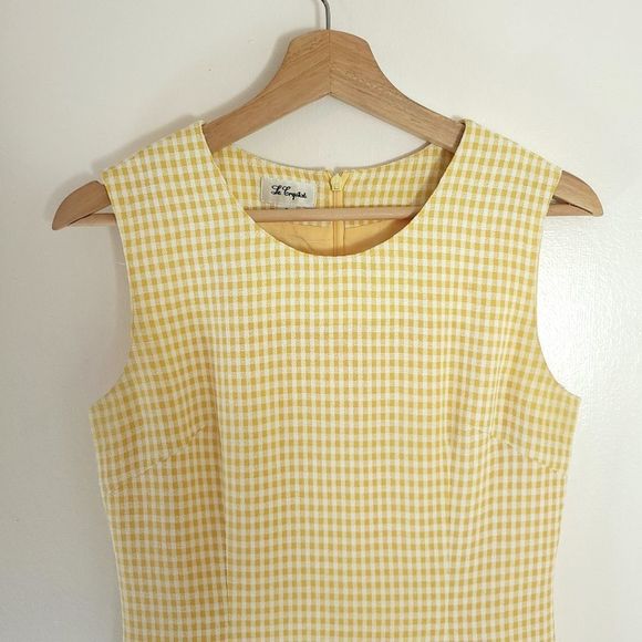 🖤Host Pick🖤 -Vintage Retro Yellow Gingham 2 Piece Dress & Jacket Set - Picture 3 of 16